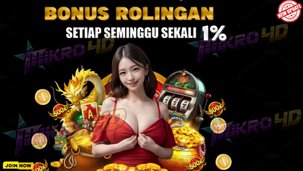 Bonus Rollingan Mingguan 1% dari Platform Terbaik Indonesia 2025 – Cuan Rutin Tiap Pekan!
